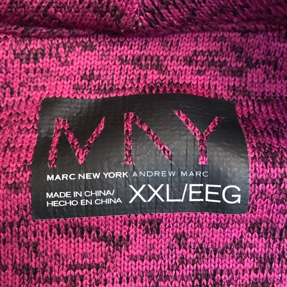 Marc New York Fleece Zip Up Jacket Womens Plus XXL 2XL Purple Black Zip Pockets - Picture 4 of 11